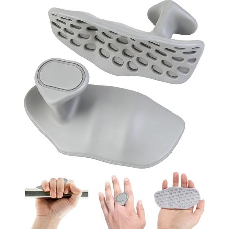 2 pièces Grip Musculation Gant Musculation Antidérapantes pour Homme Et Femme Mitaines Protection des Mains en Silicone pour L (1/4)