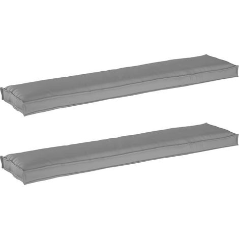 Pallet Kissen Set 2 pcs Grau 180 x 40 x 8 cm 100% Polyester vidaXL (1/5)