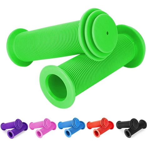 Poignées de vélo enfant 105mm, antidérapantes, sécurité renforcée, pour trottinette, draisienne (1/5)