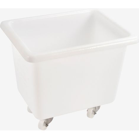 Bac grand volume 500 L - 2 roues fixes, 2 pivotantes avec freins - blanc - Gilac