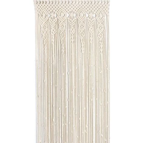 Tapisserie Murale - Macrame - 95 X 200 Cm - Décoration Bohème Pour Porte Fenêtre Mur Séparateur Pièce Arrière-plan Mariage - 1 Pièce (1/5)