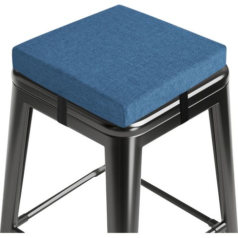 Coussin carré pour tabouret de bar Bleu 30,5 x 30,5 cm (1/5)