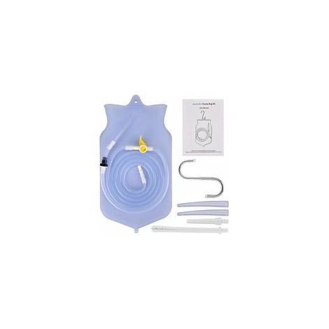 Silicone Enema Bag Cleaner Irrigator 2L Silicone Bag + Yellow Handle Accessoires (1/5)