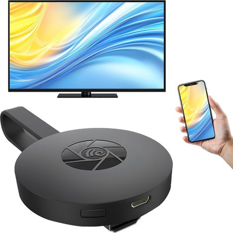 Adaptateur HDMI Sans Fil 4K - Miracast/AirPlay/DLNA - Compatible iPhone, Android, Windows, Mac, TV