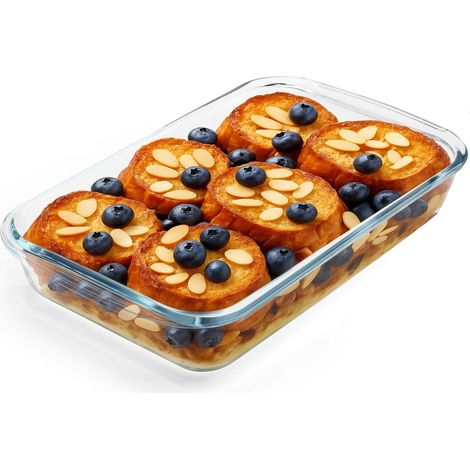 Plat à lasagnes en verre profond - Rectangulaire - Passe au micro-ondes - Petit format - 1,5 l (1/5)