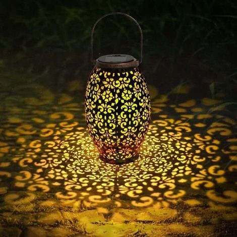 Lanterne Solaire Exterieur, LED Lampe Solaire Extérieur IP55 Imperméable Lumière Éclairage Décorative pour Jardin, Terrasse, Patio, Pelouse Couloir Allée Fête Cour et Chemin (1/5)