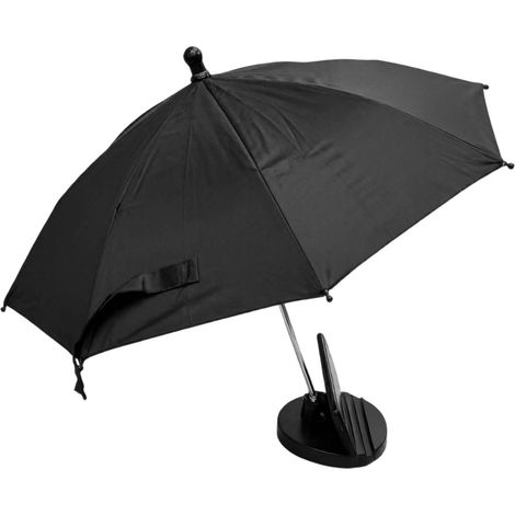 Parapluie télescopique coupe-vent pour téléphone portable avec pied Mini parasol de table adapté pour la piscine, le camping, le pique-nique, la terrasse, la cour, le jardin et la cour (1/5)