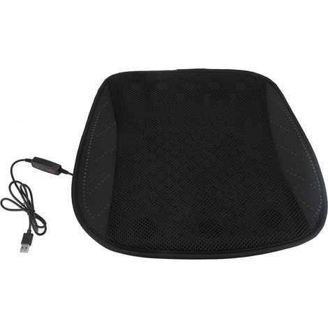 Ventilated Seat Cushion with 5 USB Fans, 3 Speeds, Black – Model BY-1247 (1/5)