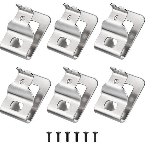 Clips de ceinture pour Dewalt, 6 pièces en acier inoxydable 304 avec vis pour perceuse Dewalt N268241 N086039, compatibles avec les outils électriques 20 V DCD980 DCD985 DCD980L2 DCD985L2