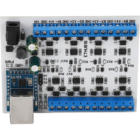 RJ45-8-RS485-Hub-Konverter mit TVS-Überspannungsschutz, 115200-BPS-Hubkarte für Sicherheitsüberwachung, DC7-30V-Hubmodul (1/5)