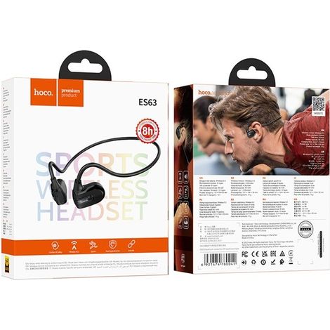 HOCO ES63 - Bluetooth Sport Headset de air-conduction Stylish, Bluetooth V5.3, de Nutzungsdauer: bis zu 8 Stunden, Standby-Zeit: bis zu 120 Stunden, Compatible with iPhone, Samsung, OnePlus (1/3)