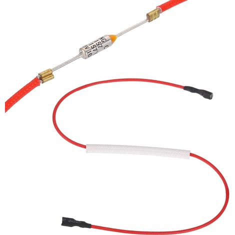 Fusible Thermique Universel Pour Cuiseur À Riz, 157°C 10A 250V Fusible Thermique En Métal Avec Doublure En Fibre De Verre Aux Deux Extrémités Pour Pièce De Réparation (1/5)