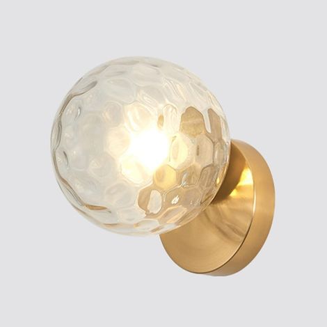 Lampe de chevet claire pour chambre à coucher - abat-jour transparent à motif de vagues. (1/5)