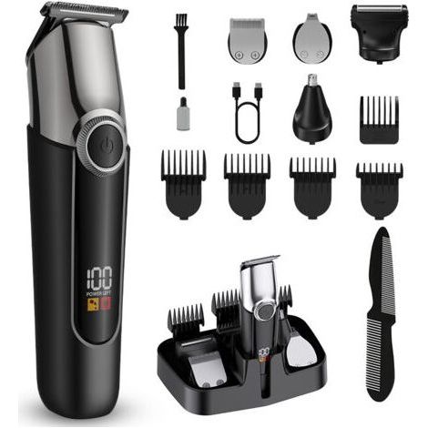 Cortapelos 5 en 1, recortadora de pelo profesional, recortadora de barba para hombre, afeitadora eléctrica inalámbrica (dengyank) (1/5)