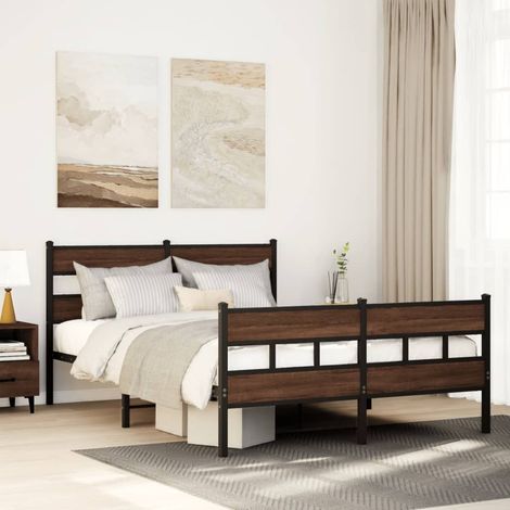 Estructura de cama con cabecero y pie sin colchón 137x190cm vidaXL (1/5)