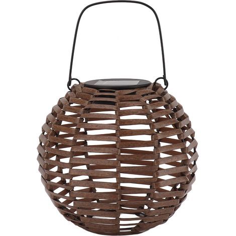 Outdoor LED Solar Hanging Rattan Lantern, Waterproof Decorative Landscape Lamp for Garden, Lawn, Patio (1/5)