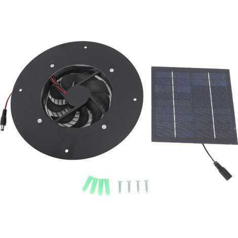 Ortviai Ventilateur d’Évacuation Solaire 10 W pour Serre et Abri Animal – Silencieux & Haute Efficacité (1/5)