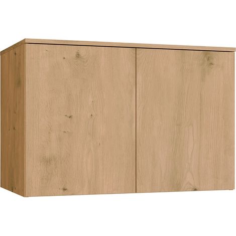 SD-90 Caisson Supérieur pour Armoire, Chêne Artisan, Étagère 90 cm, pour Dressing, Chambre (1/5)
