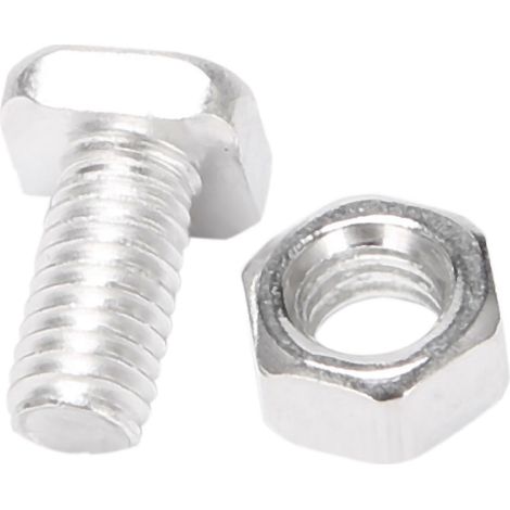 100 écrous et boulons M6 x 12 mm pour serre, pièces de rechange à tête carrée. Kit de réparation pour serre. (1/5)