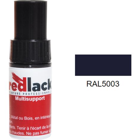 Flacone per ritocchi con pennello 9ml – RAL 5003 – Blu zaffiro – satinato – multisupporto – Redlack