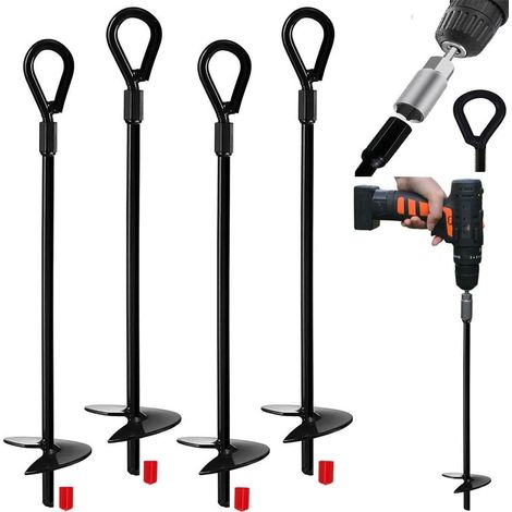 Patins de Sol Jayzod Robustes - Protection pour Terrier, Tentes, Balançoires, Trampoline - 4 pièces - 38,1 cm (Modèle MNO) (1/5)