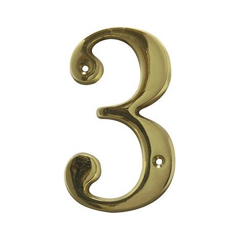 Numero 3 ottone 10cm 2672 amico (1/2)