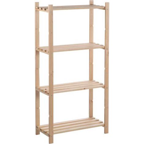 SCAFFALE IN PINO BASICO 4 RIPIANI CM 65X30X131 H