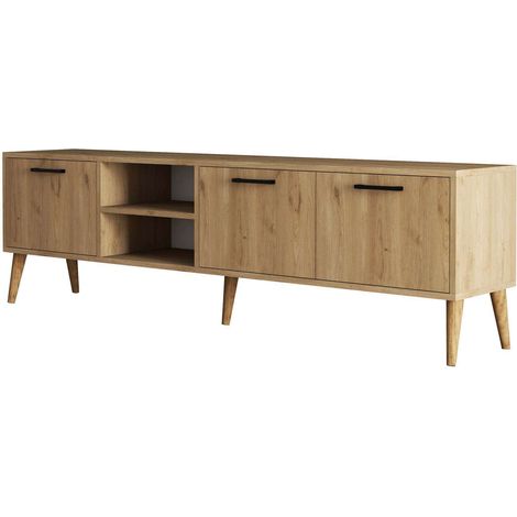 Meuble TV - EXXEN - Chene - 180 x 53 x 35 cm (1/7)