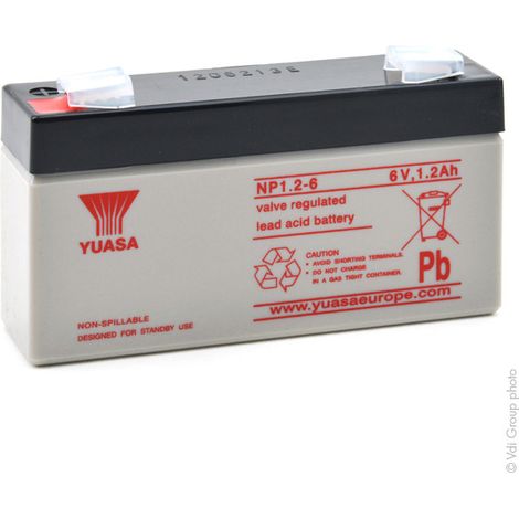 Yuasa - Batterie plomb AGM YUASA NP1.2-6 6V 1.2Ah F4.8