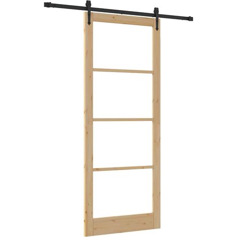 Maison Exclusive - Schiebetür Natur 93 x 232 cm Massivholz Kiefer