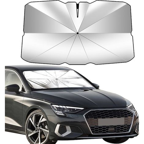 Pare-soleil de voiture pliable 50 x 26 pouces, protection UV pare-brise, écran solaire universel pour véhicules (1/5)