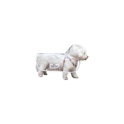 Manteau imperméable pour chiens de petite taille et chats, avec capuche, réglable, en PVC, transparent, et ultra-léger