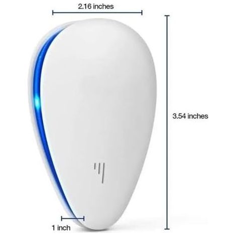 British Lux Lot de 4 répulsifs anti-puces à ultrasons pour intérieur Blanc -