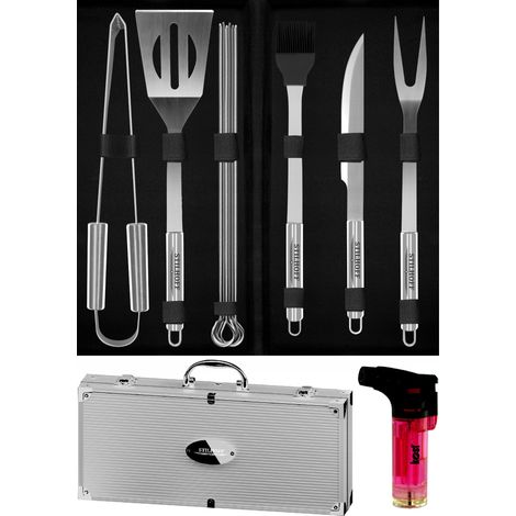 Juego de accesorios para parrilla STILHOFF, cubiertos, 11 piezas, 9 piezas + estuche + quemador (1/5)