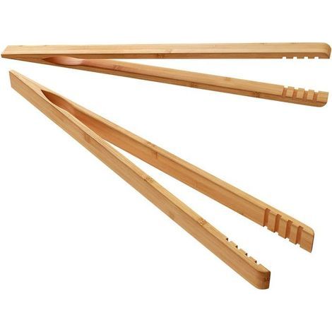 BelleRise - Zwei Brotklammern aus Bambus, 26 cm lange Brotklammern aus Holz, rutschfestes Design. (1/5)