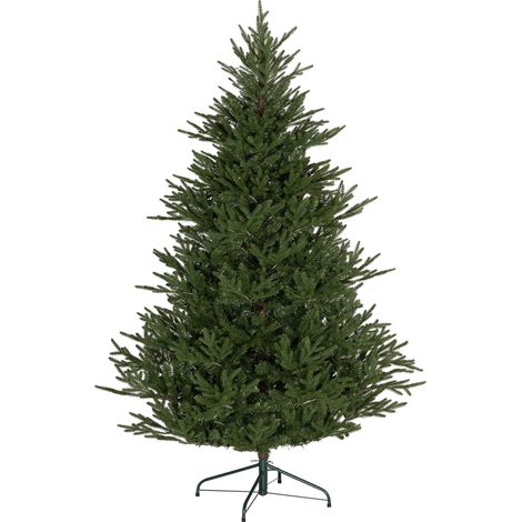 Sapin de Noël 183 cm, aspect réaliste, montage rapide, pied inclus, plastique ignifugé (1/5)