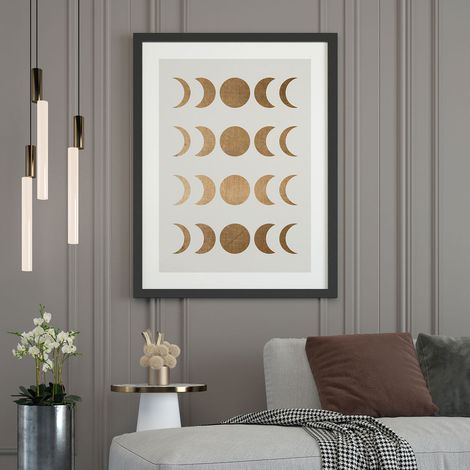 Affiche / Poster - Lunes Boho - 60x80 cm - Bordure noire (1/5)