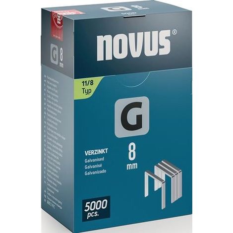 Grapa  de  alambre  plano  tipo  G  11  B10,6xL8mm  Ancho  de  alambre  1,25mm  5000  uds.  NOVUS (1/2)