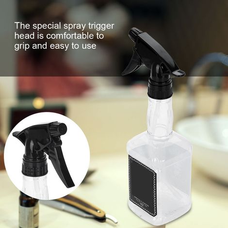 Flacon vaporisateur de coiffure 650 ml, rechargeable, blanc, pour salon de coiffure et barbier (1/5)