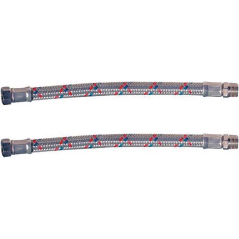 tuyau d&39eau anti-vibration 50 cm MF 1 "raccord en acier galvanisA