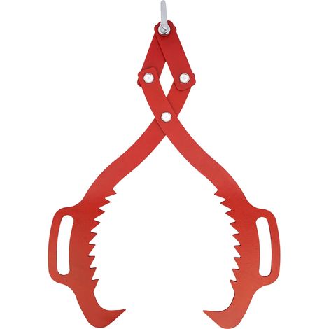Pince de levage à journal, Acier au carbone durable, Haute capacité de charge, Rouge (1/2)