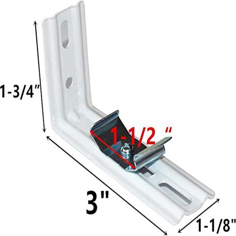 Ensemble de 4 supports de fixation et accessoires pour stores verticaux de 8 cm, supports de fixation et accessoires pour stores vénitiens verticaux en forme de L