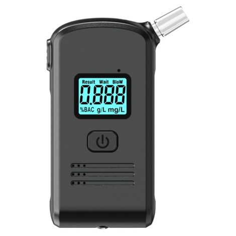 Éthylotest numérique LCD MR801 Prêt en 10 s, Test en 5 s, Alcoolémie de 0,00 à 0,19 %, Format de poche 108 mm, Testeur d'alcool portable (1/5)