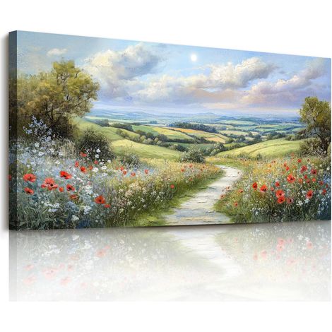 Tableau Decoration Murale Salon Naturel Fleuries 59x119 cm (1/5)