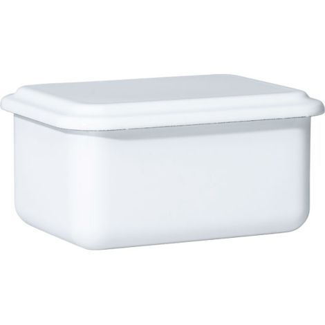 Riess tarro de almacenaje esmaltado con tapa 15x11x7cm alto Classic White