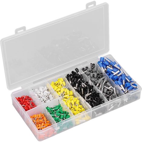 Satz mit 1000 Messing-Aderendhülsen, PP-Crimpzange, Stiftklemmen, elektrische Klemmen CZ0100939 (1/5)