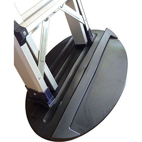 Ladder stop mat, safe and non-slip, made of soft rubber, 68.6 x 40 cm, telescopic accessory for stepladder, floor protection (1/5)
