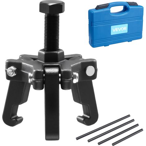 VEVOR Kit di Estrazione per Bilanciatori Armonici, Estrattore Regolabile a 3 Griffe, Set di Estrattori per Pulegge a 3 Griffe con 4 Aste di Forzatura per Rimozione dei Bilanciatori Armonici