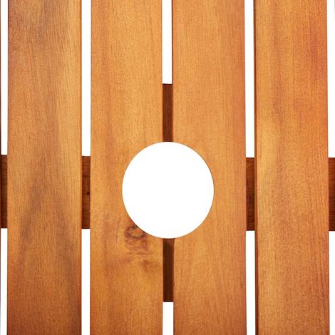 Table de jardin Table d'appoint, Table de Balcon, 88x88x74 cm Bois d'acacia massif OIB4250E (1/4)