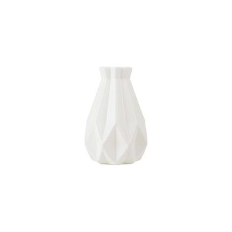 Vase en céramique géométrique blanc, simple et incassable pour décoration intérieure – idéal pour salon, bureau ou chambre (1/5)